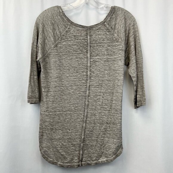 AG Adriano Goldschmied Womens Casual Top Gray Space Dye 3/4 Sleeve High Low S - Picture 5 of 10